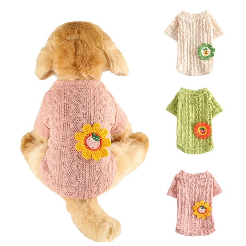 180g Knitted Cute Pet Clothes for Small Dogs, Casual and Stylish Autumn and Winter Clothes