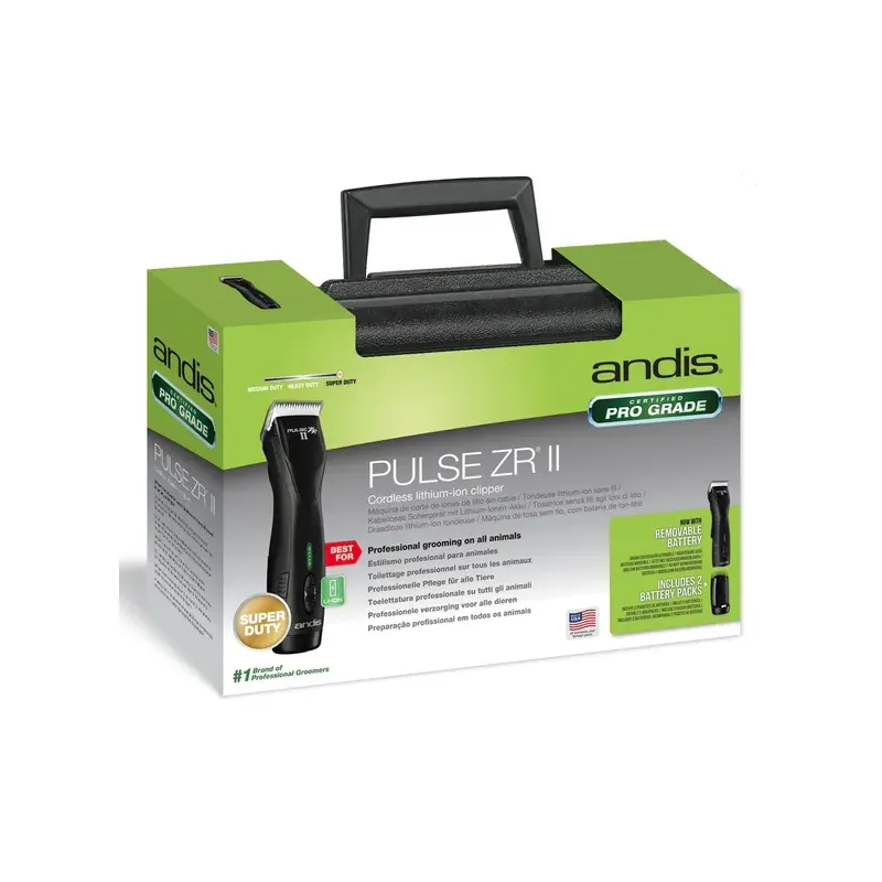 Andis ClipperPulse ZR II Black Pet Grooming Clippers