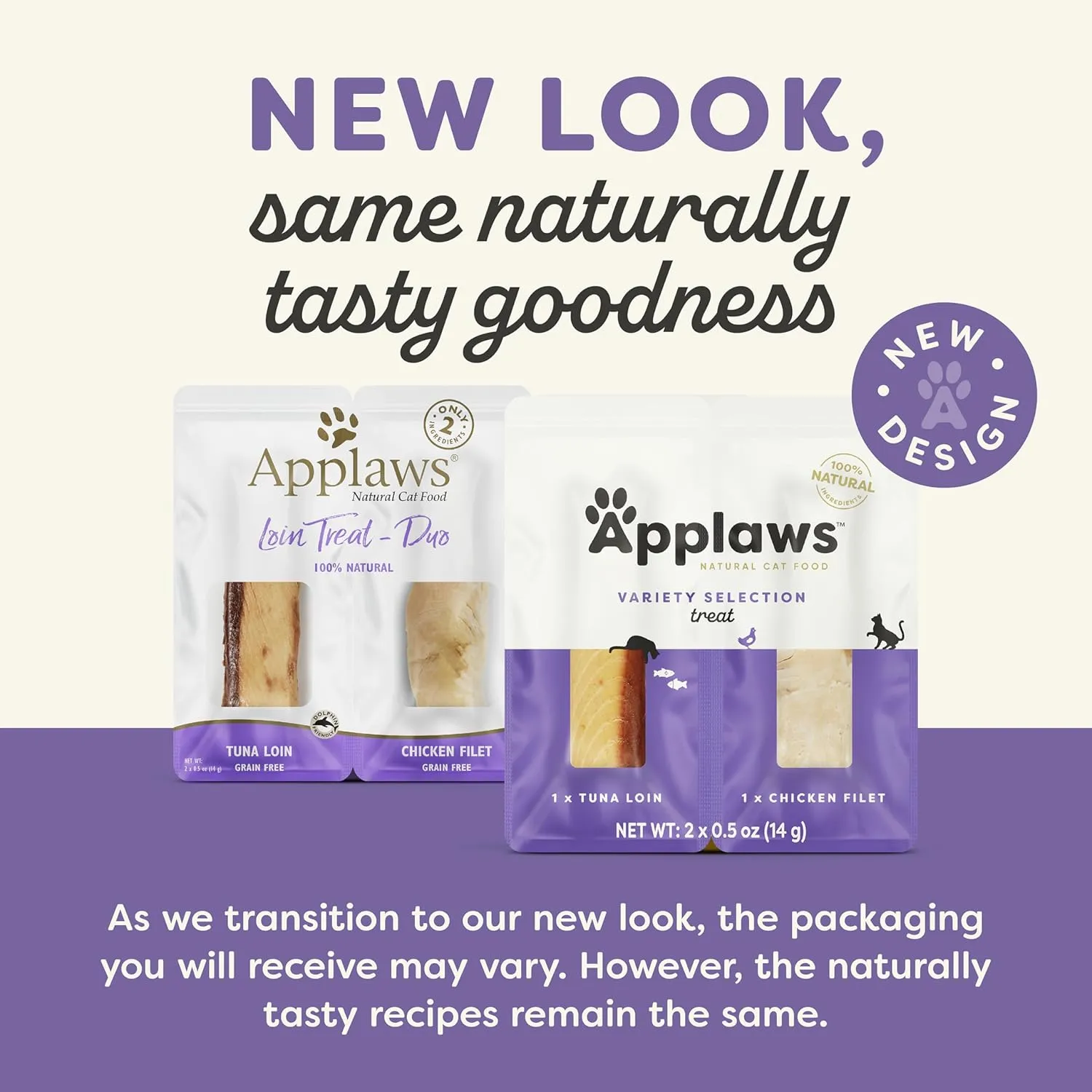 Applaws Natural Cat Treats, Grain-Free Single Ingredient Cat Treats, Whole Protein Fillet Cat Treats, Healthy Cat Snacks, No Artificials (12 x 1.06oz Whole Chicken & Tuna Multipack Loin)