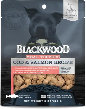 Blackwood Dog Food Topper, Cod and Salmon Recipe, 8 Ounce, High Protein with Omega 3 Fatty Acids, Use as Training Treat, Meal, or Topper