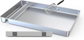 Cat Reusable Litter Tray Compatible with Petsafe Scoop-Free Cat Litter Box, Stainless Steel Tray with Litter Scooper Included, Compatible with All Pet Safe Litter Box Tray, Odor and Stain Resistant