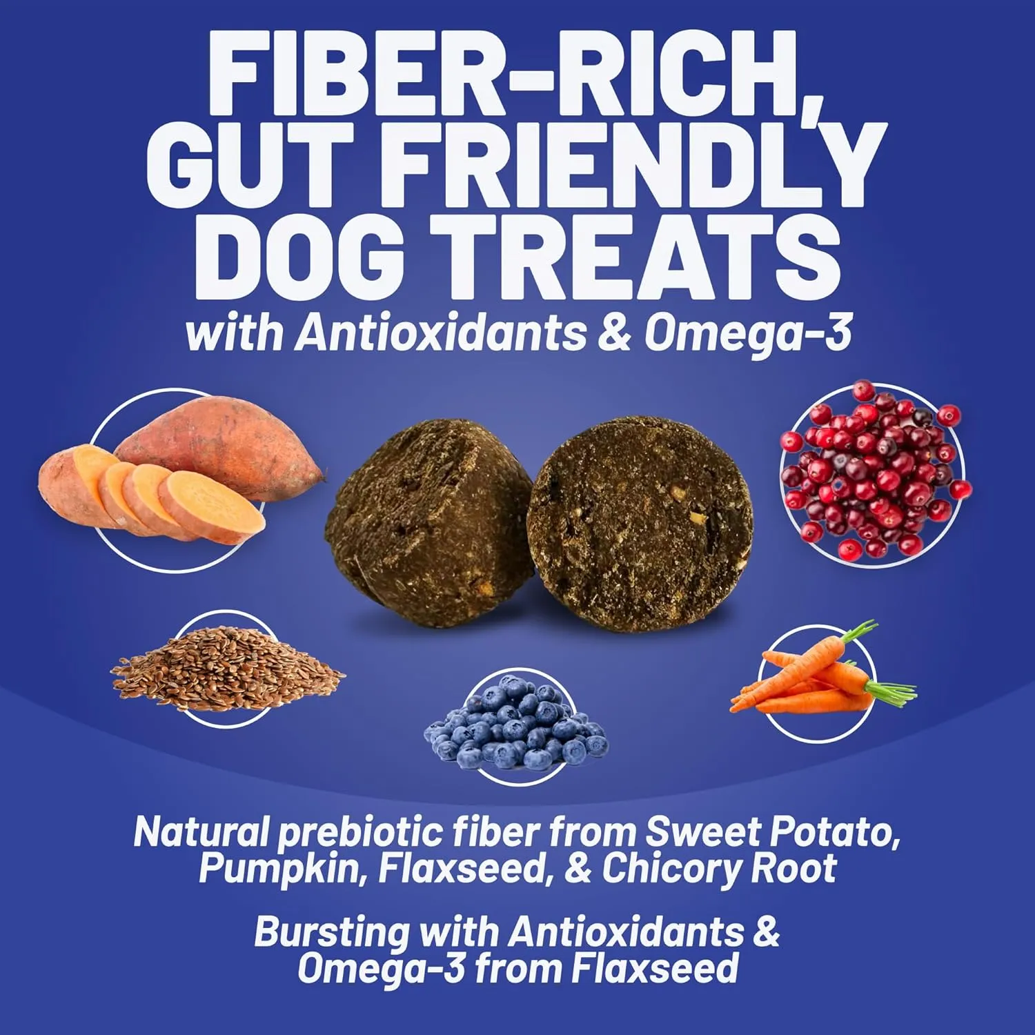 Dave's Pet Food Sweet Potato & Pumpkin Dog Treats for Sensitive Stomachs, Semi-Moist Soft & Digestive Friendly, Made in USA, Senior, Small & Large Dogs, Gut Health (2 Pack)
