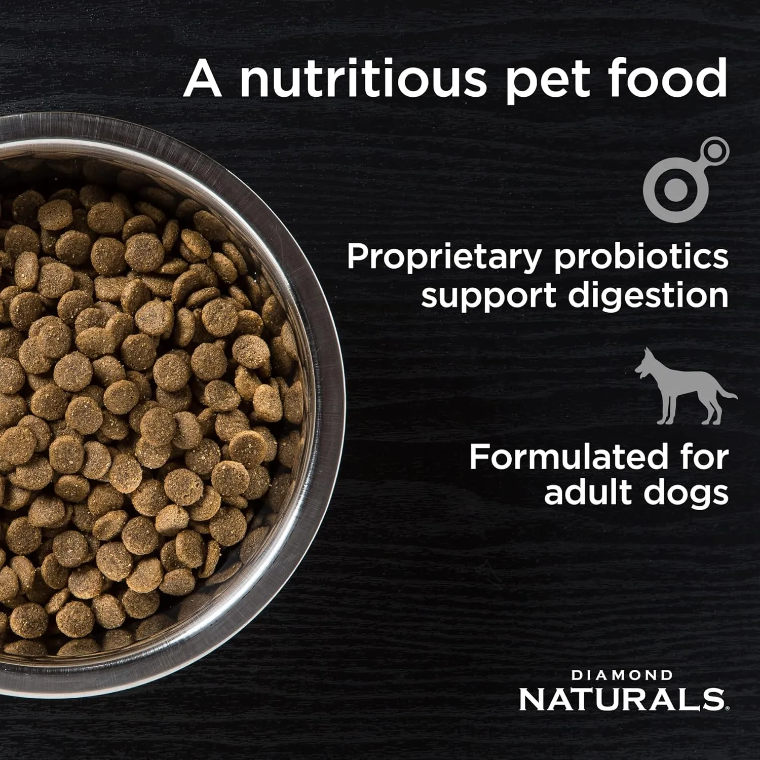 Diamond Naturals Dry Food for Adult Dog, Beef and Rice Formula, 40 Pound Bag (074198608331)