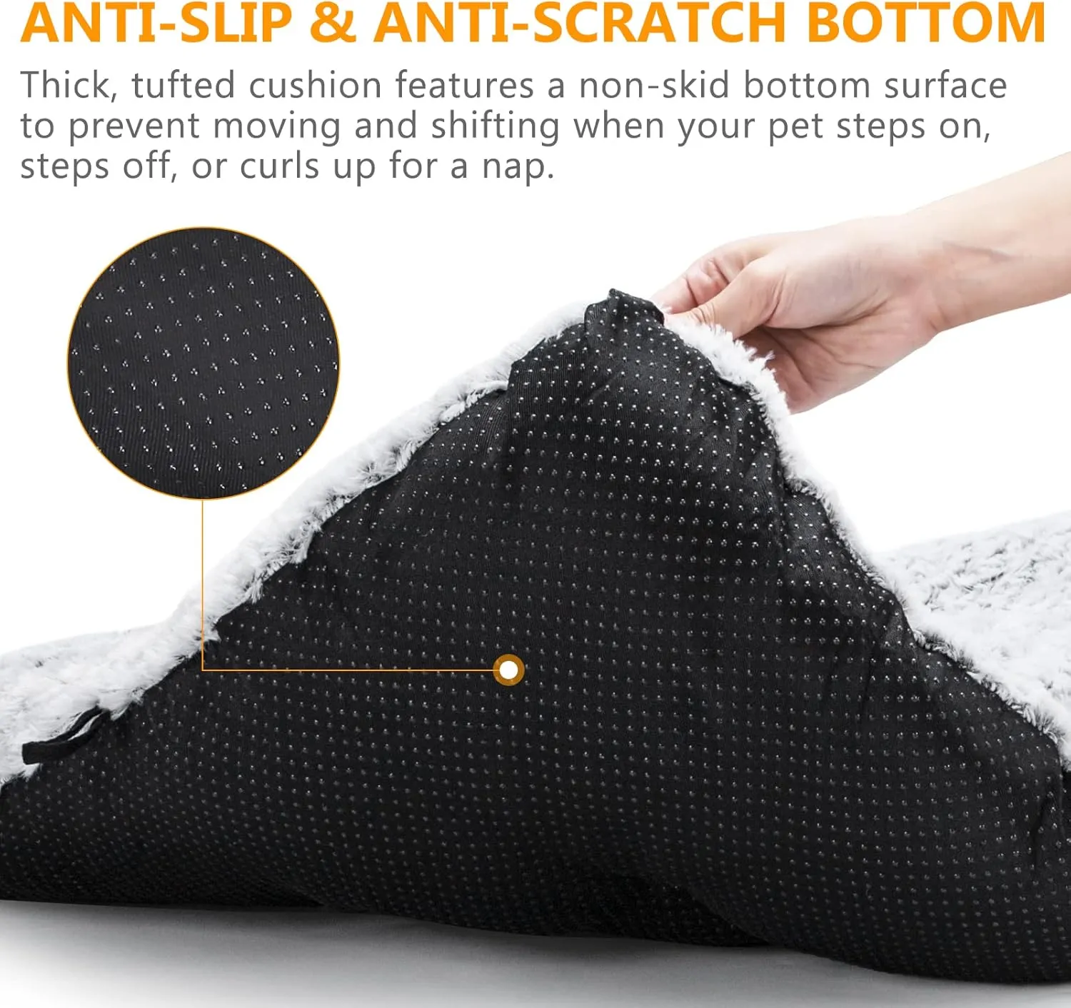 Dog Bed Kennel Pad Washable Anti-Slip Crate Mat for Medium Dogs and Cats (30-inch)