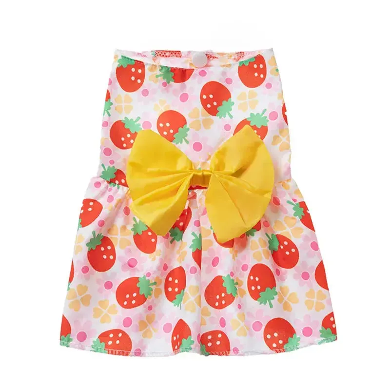 Dog Princess Dress with Bowknot | Summer Cute Puppy Skirt