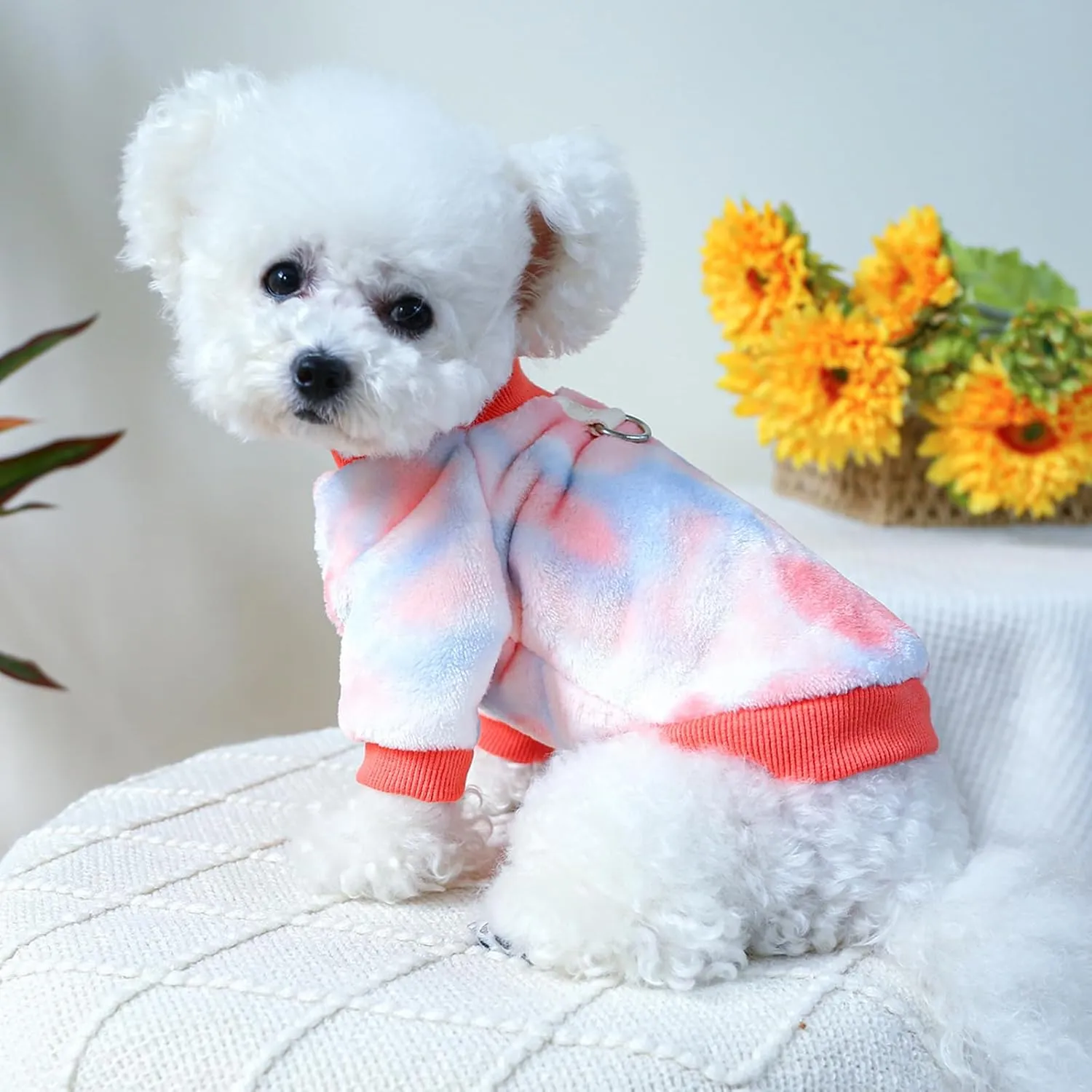 Dog Sweater, Dog Sweaters for Small Dogs, Dog Clothes for Small Dogs Girl Boy, Ultra Soft and Warm Puppy Cat Pet Sweater Dog Coat for Winter Pink M