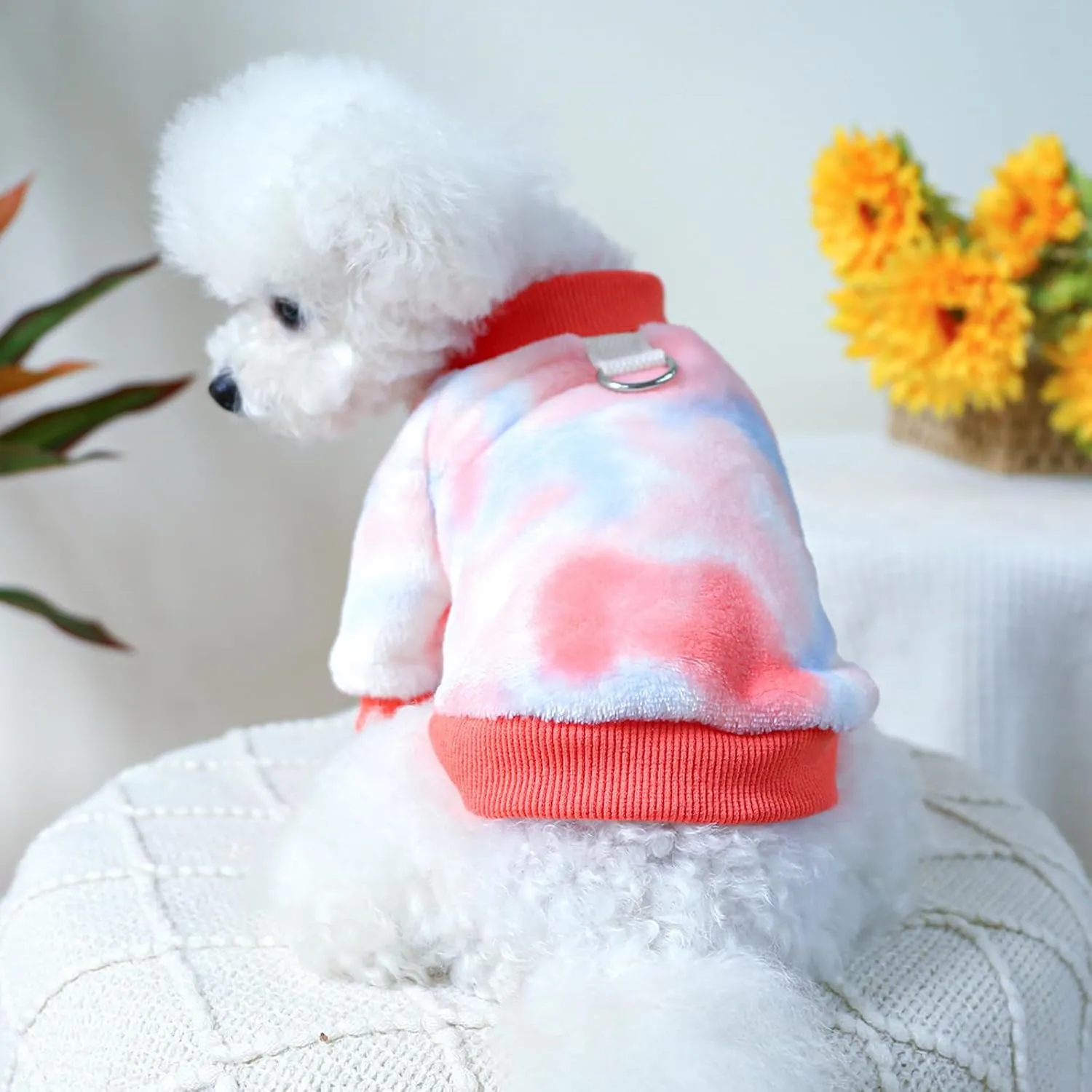 Dog Sweater, Dog Sweaters for Small Dogs, Dog Clothes for Small Dogs Girl Boy, Ultra Soft and Warm Puppy Cat Pet Sweater Dog Coat for Winter Pink M
