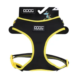 DOOG Neoflex Neoprene Bolt Neon Black and Yellow Dog Harness Extra Large^^^