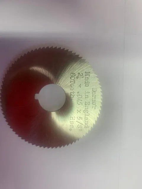 DORMER SCREW SLOTTING SAW BLADE 2 1-4" DIA .045 THICK 5-8" BORE 80 TEETH ENGLISH MADE NEW OLD STOCK BUY ONE GET ONE FREE