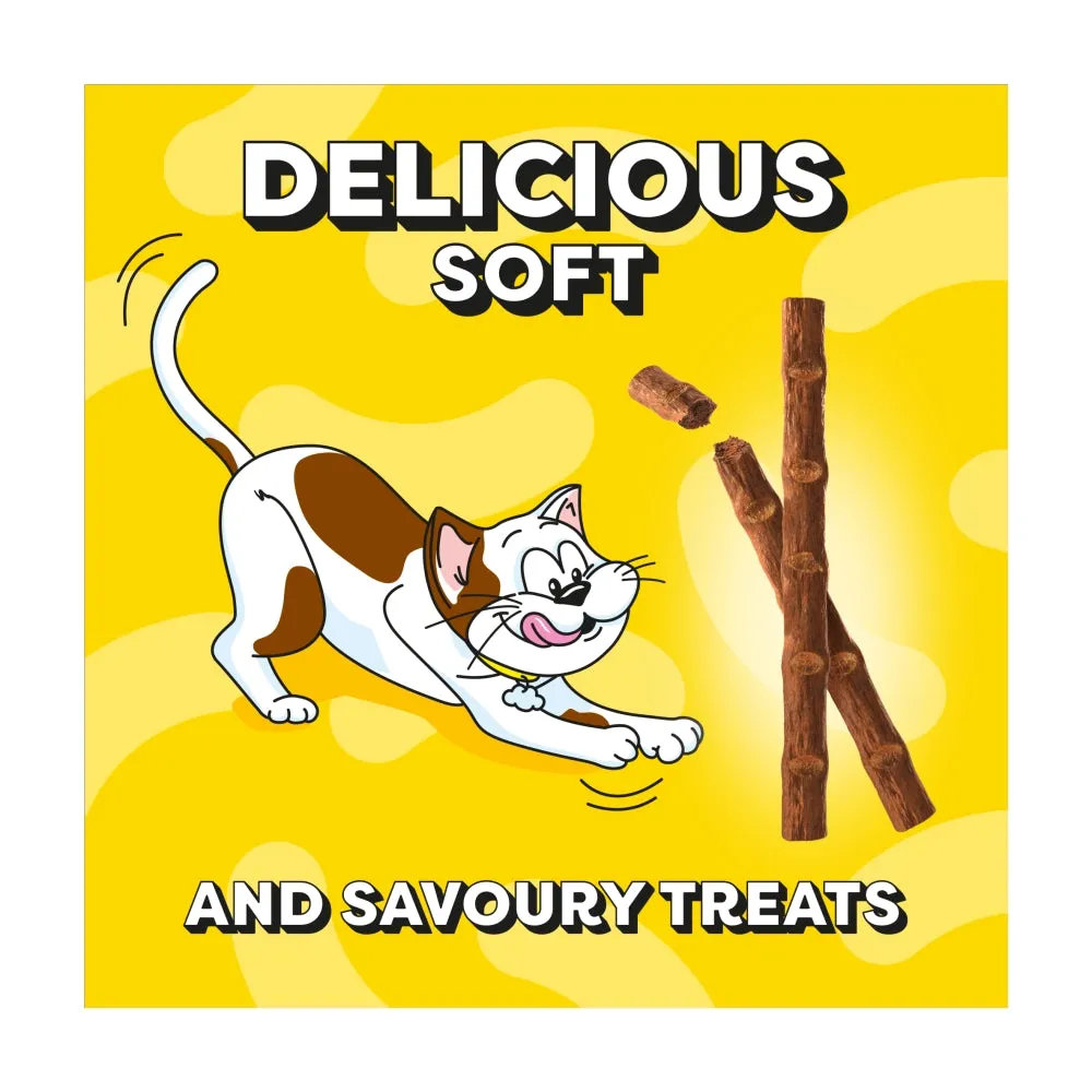 Dreamies | Cat Treats | Salmon Meaty Sticks - 6 x 5g