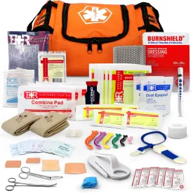 Ever Ready First Aid EMS First Responder Fully Stocked Trauma First Aid Kit  Orange