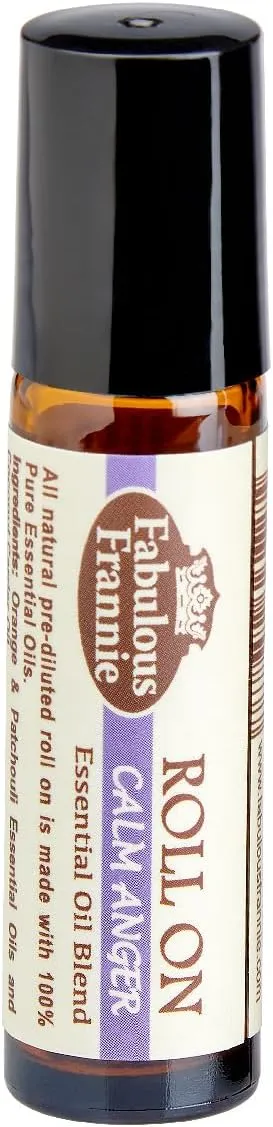Fabulous Frannie Calm Anger Essential Oil Blend Roll-On Made with Pure Essential Oils Blend of Sweet Orange and Patchouli 10ml (Pack of 1)
