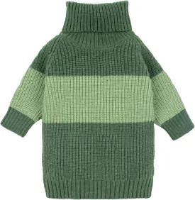 Fitwarm Color Block Turtleneck Dog Sweater, Thermal Dog Winter Clothes for Small Dogs Boy Girl, Pet Outfit, Dark Green, Mint Green, Large