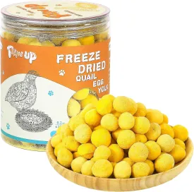 Freeze Dried Quail Egg Yolk Pet Treats, Freeze-Dried Pet Food for Dogs, Cats, Pure Fresh Ingredient, 9.2 oz, Rawhide Free, Gluten&Grain Free