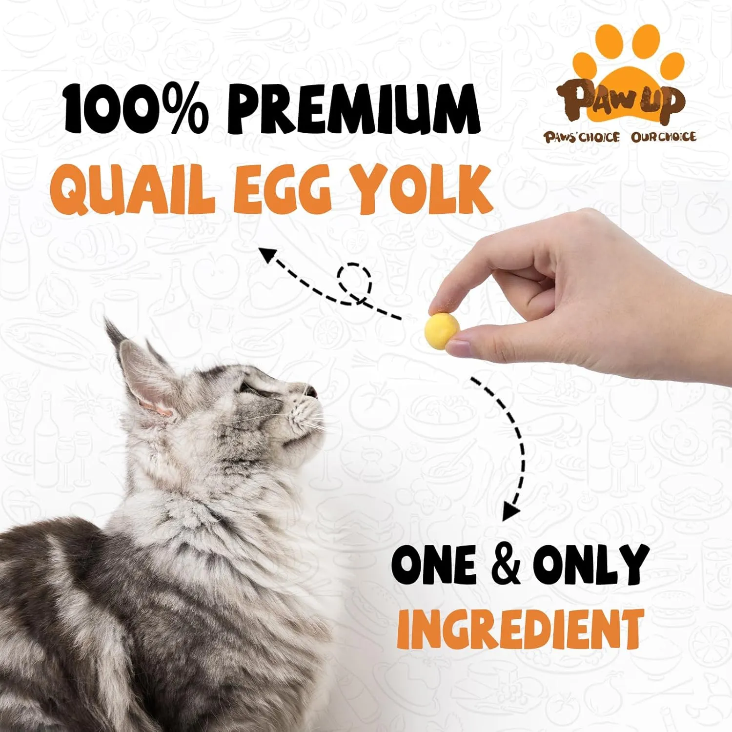 Freeze Dried Quail Egg Yolk Pet Treats, Freeze-Dried Pet Food for Dogs, Cats, Pure Fresh Ingredient, 9.2 oz, Rawhide Free, Gluten&Grain Free