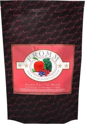 Fromm Four-Star Nutritionals Salmon A La Veg Dog Food - Premium Dry Dog Food - Salmon Recipe - 4 lb