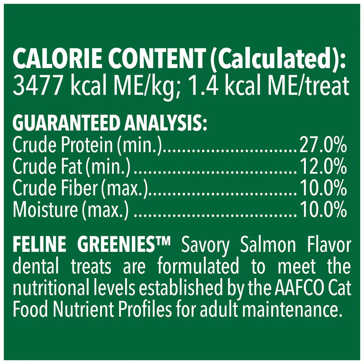 Greenies Savory Salmon Feline Cat Dental Treats