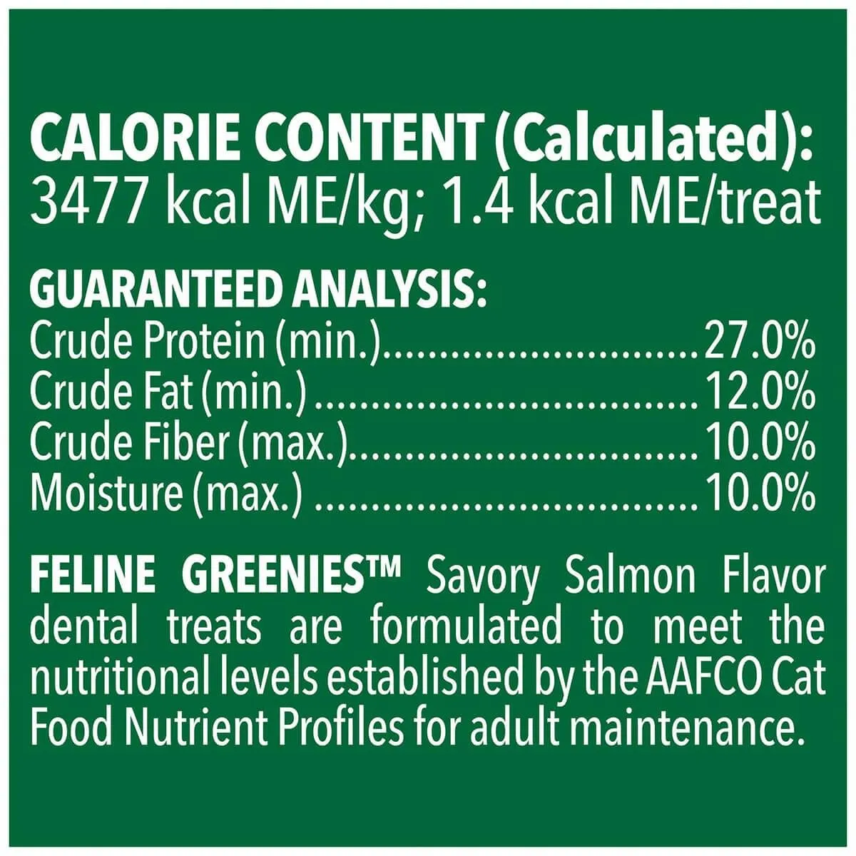 Greenies Savory Salmon Feline Cat Dental Treats