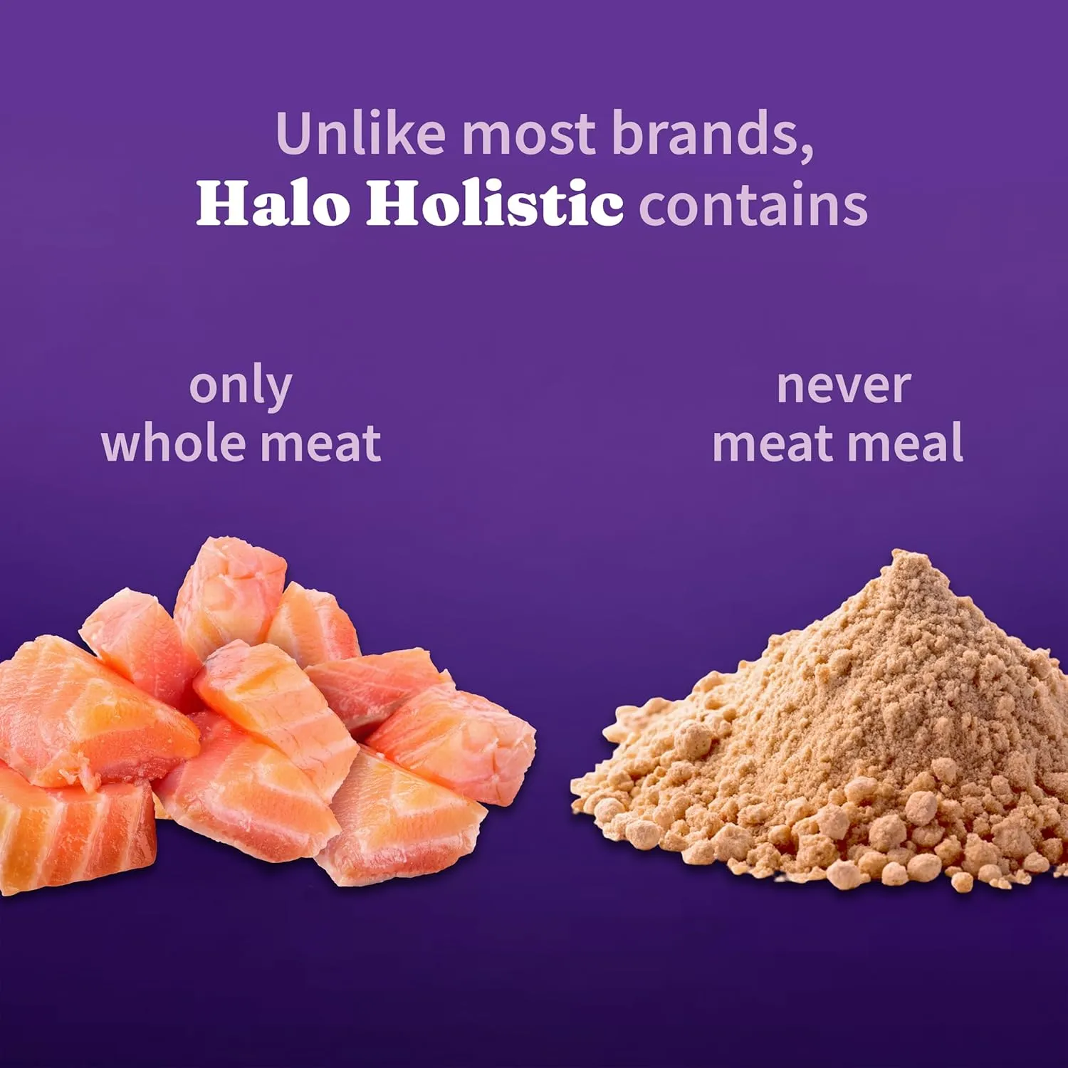 Halo Holistic Dog Food Wild Caught Salmon & Whitefish Formula, Healthy Grains Dry Dog Food, Complete Digestive Health, Kibble for Adult Dogs, 3.5 lb Bag