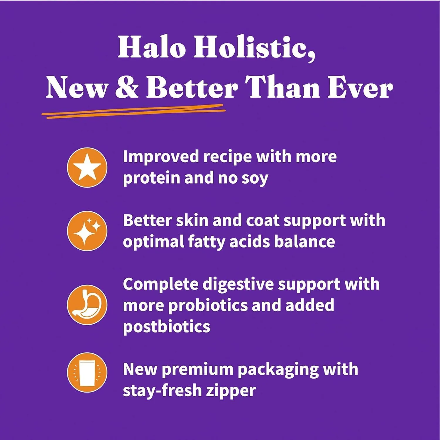 Halo Holistic Puppy Food, Cage Free Chicken & Brown Rice Recipe, Healthy Grains Dry Dog Food, Complete Digestive Health, 3.5 lb Bag