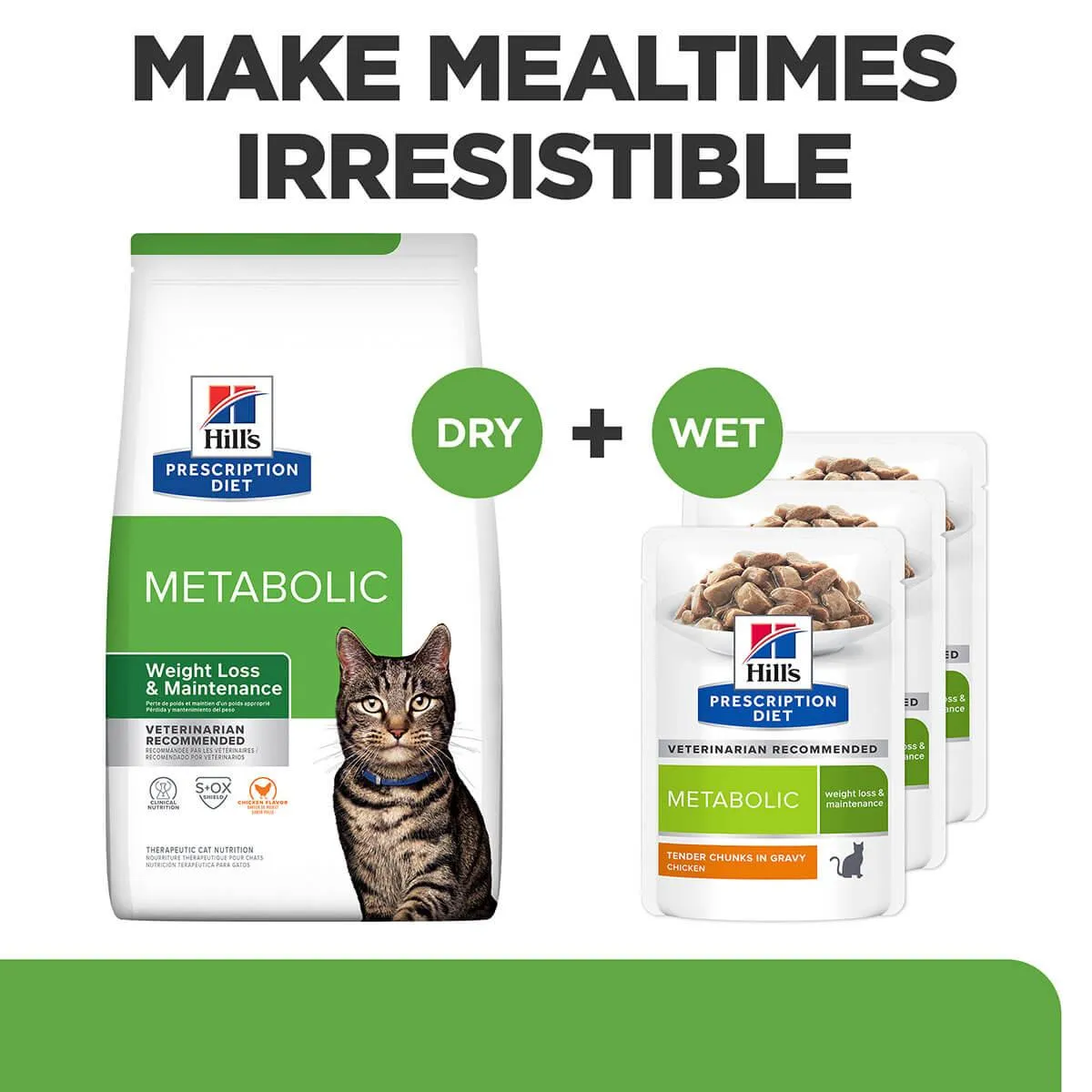 Hill's Prescription Diet Metabolic Weight Management Dry & Wet Cat Food Bundle