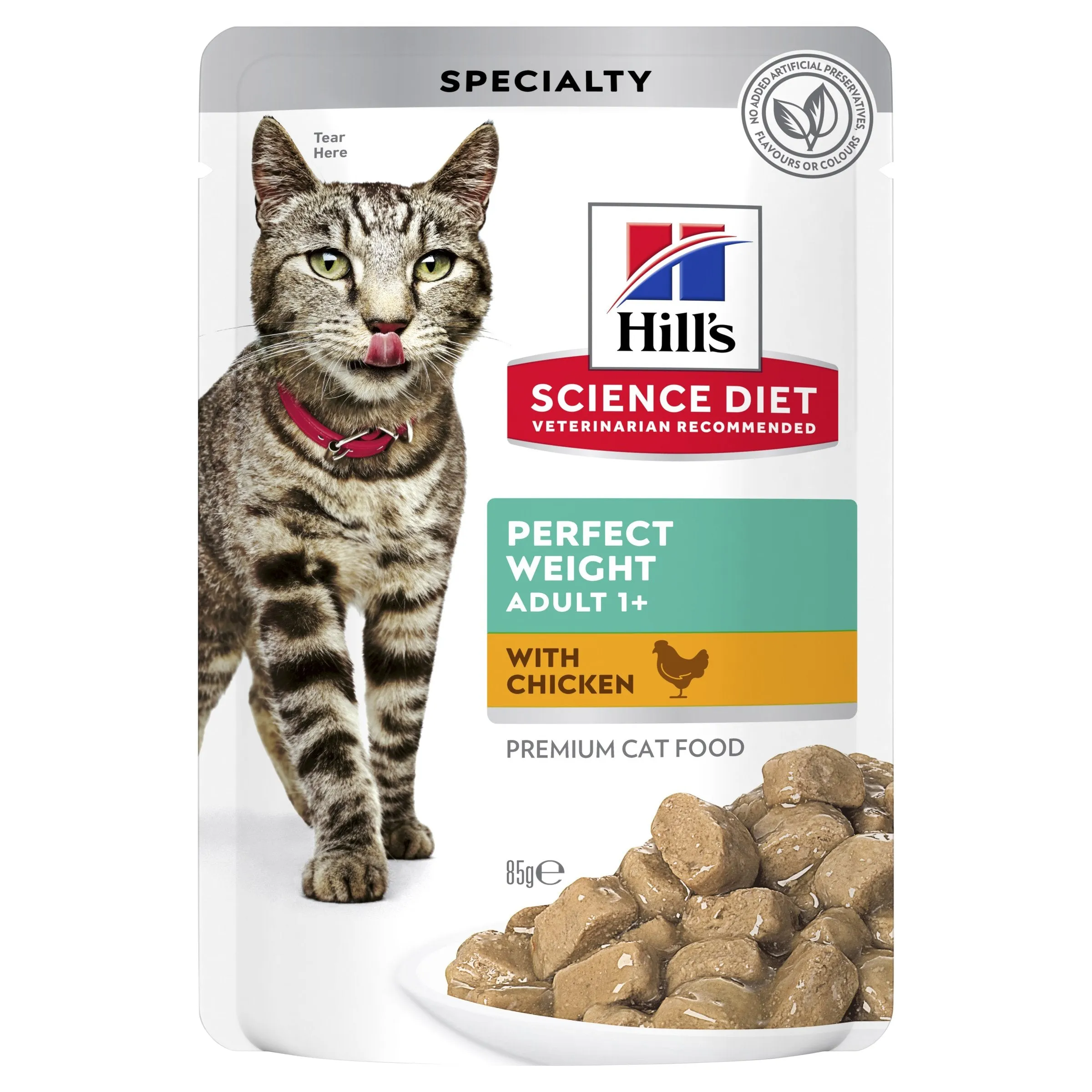 Hills Science Diet Adult Perfect Weight Chicken Cat Food Pouches 85g^^^