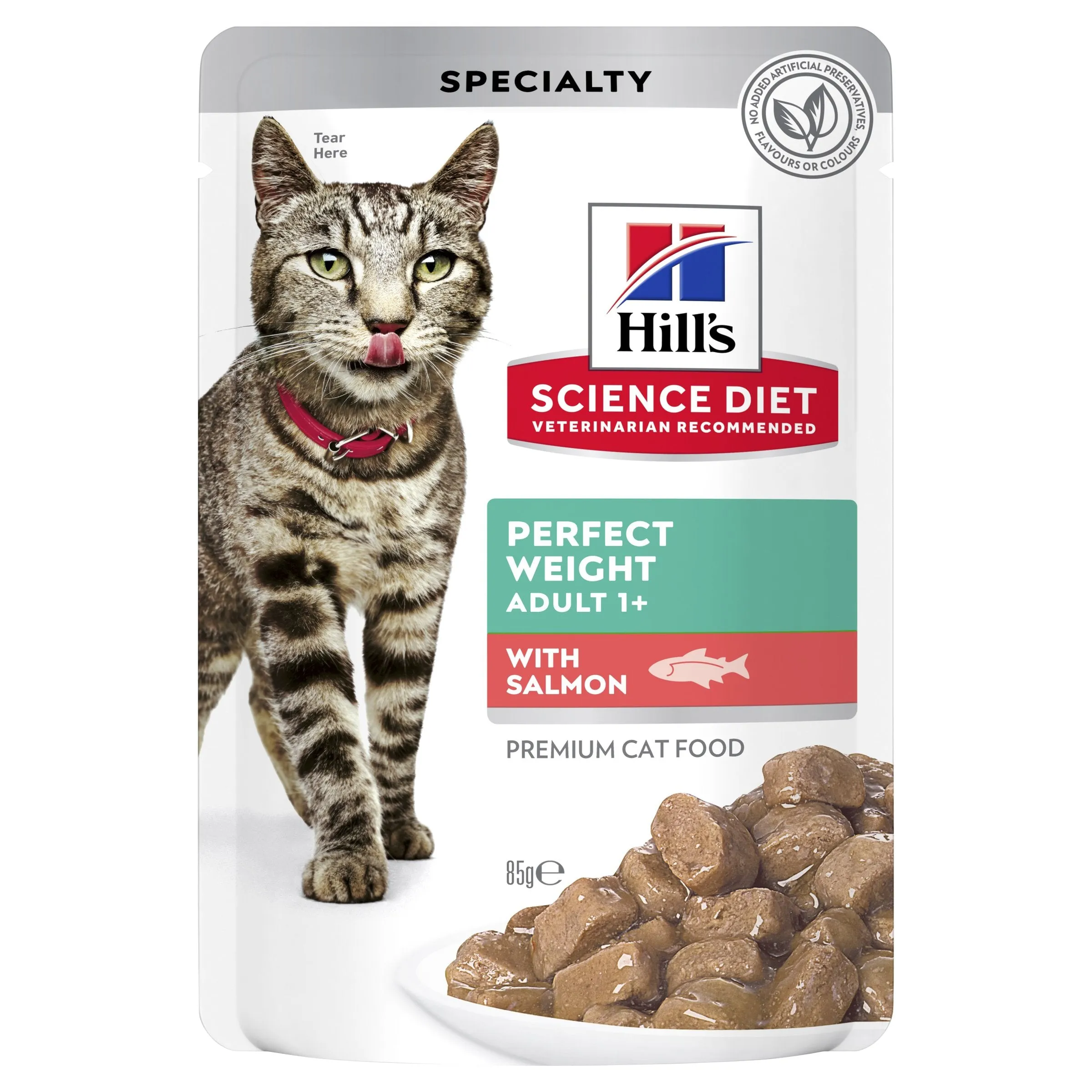 Hills Science Diet Adult Perfect Weight Salmon Cat Food Pouches 85g^^^
