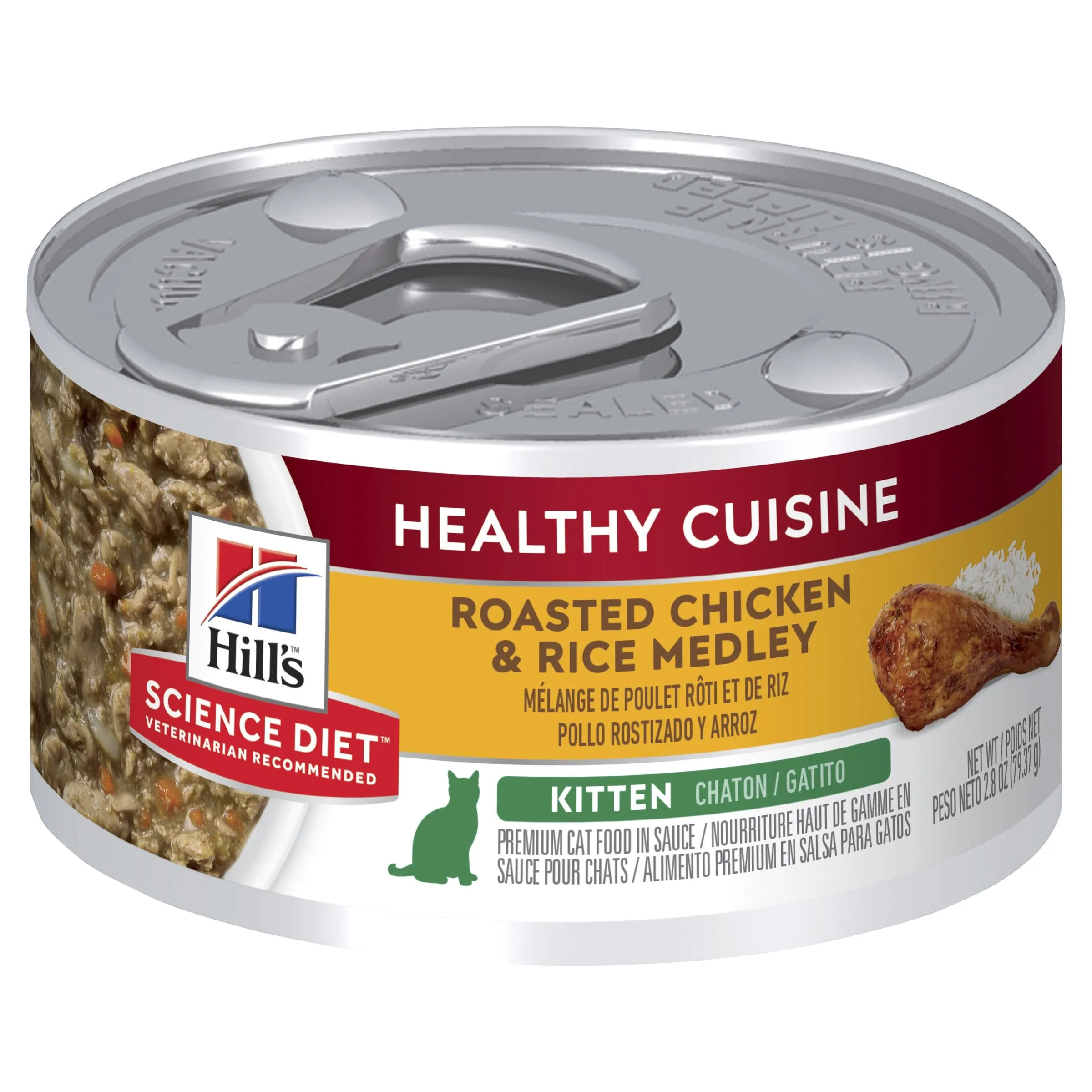 Hills Science Diet Kitten Healthy Cuisine Chicken and Rice Medley Canned Cat Food 79g^^^