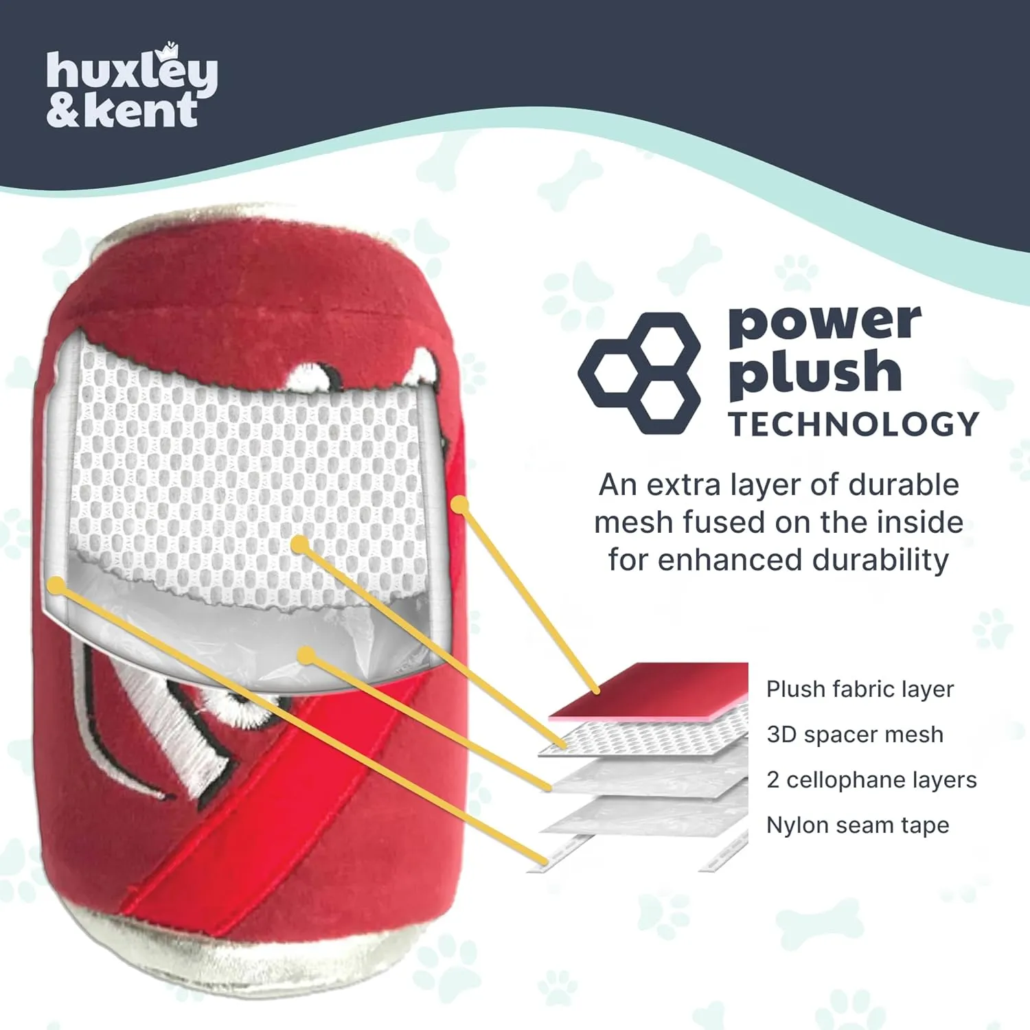 Huxley & Kent for Dogs - Dr Pooper (Small) - Power Plush Funny Dog Toy with Squeaker - H&K Squeaky