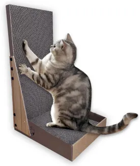 L Shaped Cat Scratching Pad, Vertical Cat Scratcher for Indoor Cats, L Shaped Cat Wall Scratcher, Cat Scratch Pad Protect Furniture Couch, Replaceable cores (A Set)