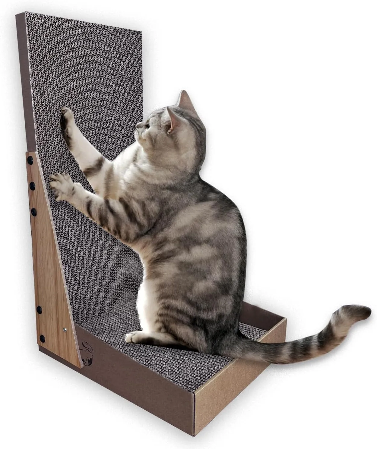 L Shaped Cat Scratching Pad, Vertical Cat Scratcher for Indoor Cats, L Shaped Cat Wall Scratcher, Cat Scratch Pad Protect Furniture Couch, Replaceable cores (A Set)