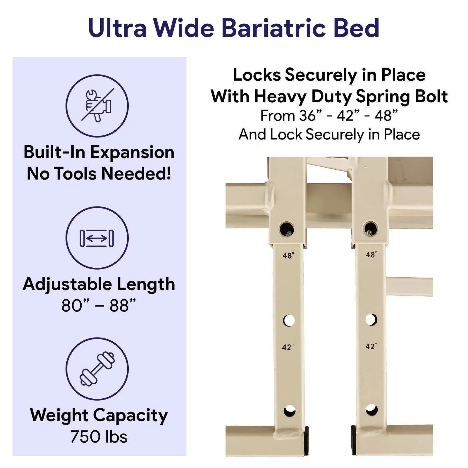 MedaCure Adjustable Height Bariatric Hospital Bed & Built in Scale