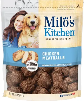 Milo's Kitchen Homestyle Dog Treats, Chicken Meatballs, 28 Ounce, High Protein, No Artificial Flavors
