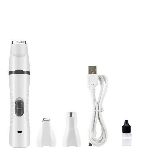 Multifunction 3 IN 1 Pet Grooming Machine Dog Cat Hair Trimmer Pets Clippers Nail Grinding & Foot Hair Trimmer USB Rechargeable