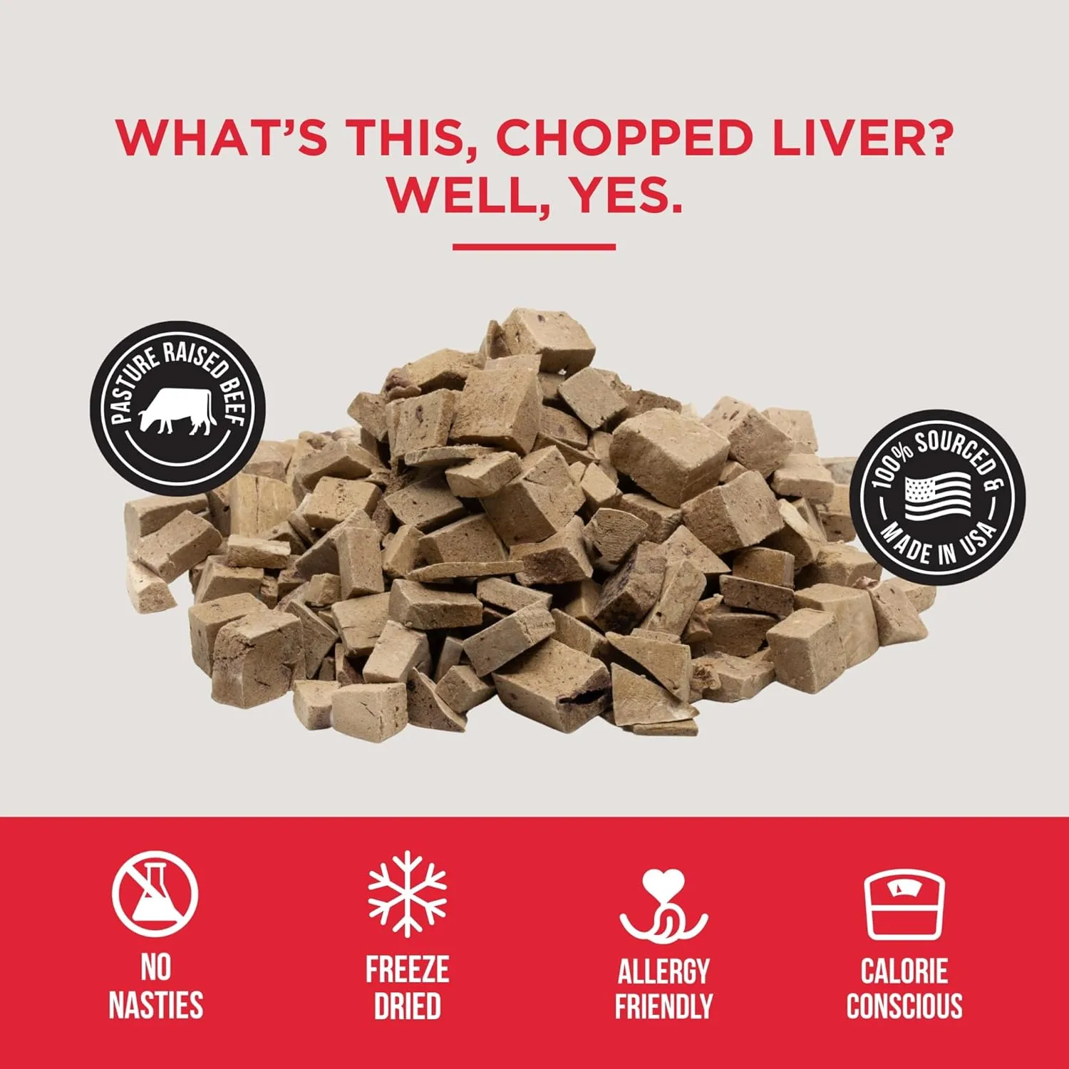 Natural Rapport Beef Liver Dog Treats - The Only Freeze Dried Beef Liver Dogs Need - Grain-Free Beef Bites, Dog Treats for Small and Large Dogs (4 oz.)