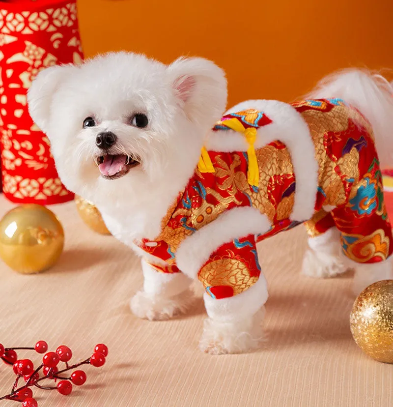 New Year clothes for small and medium-sized dogs