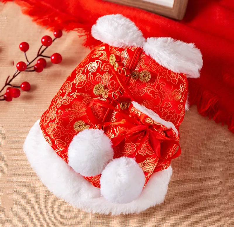 New Year clothes for small and medium-sized dogs