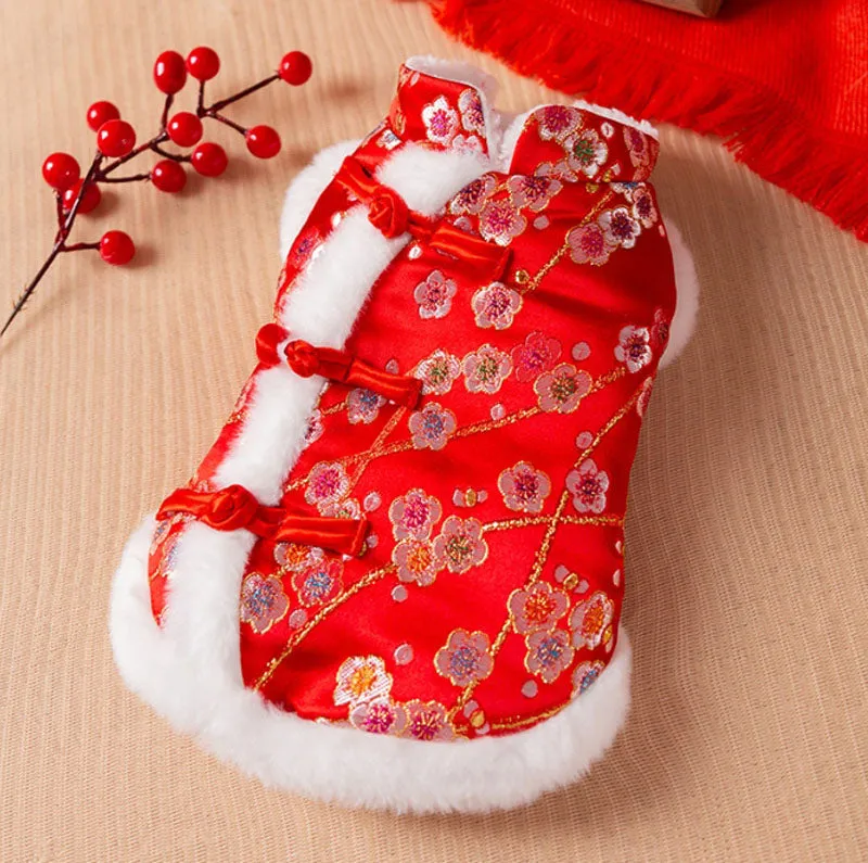 New Year clothes for small and medium-sized dogs