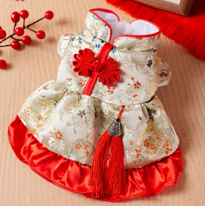 New Year clothes for small and medium-sized dogs