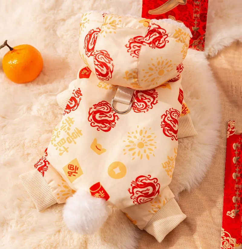 New Year clothes for small and medium-sized dogs