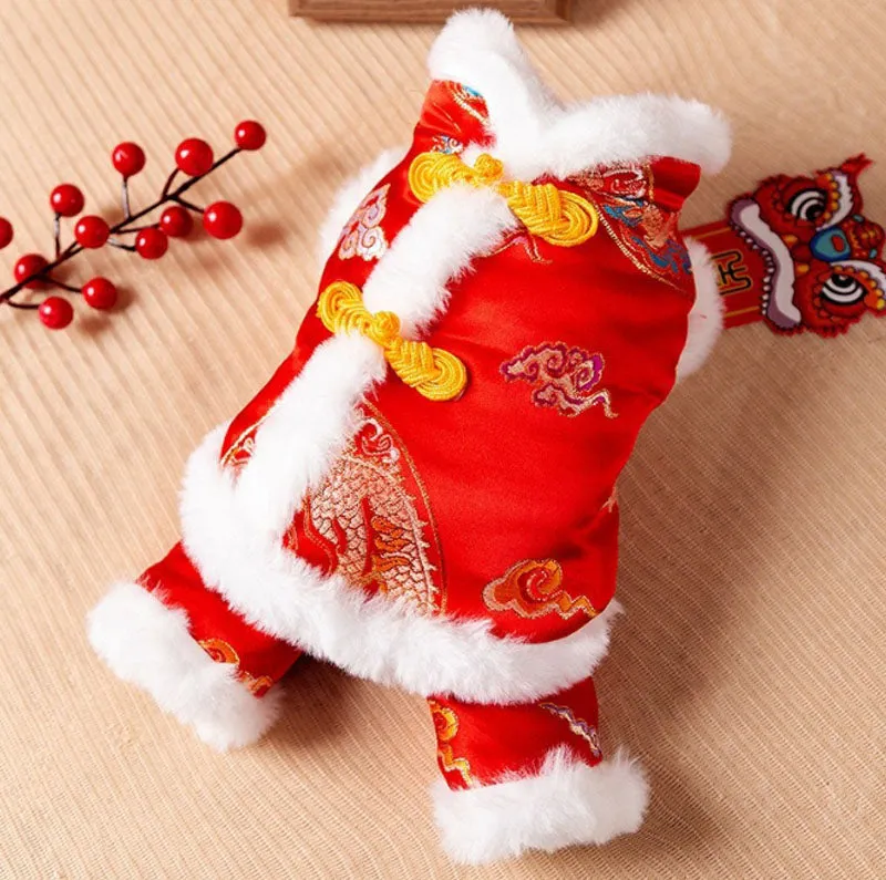 New Year clothes for small and medium-sized dogs