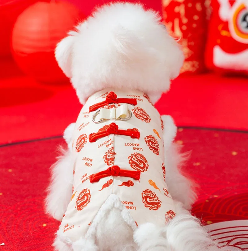 New Year clothes for small and medium-sized dogs
