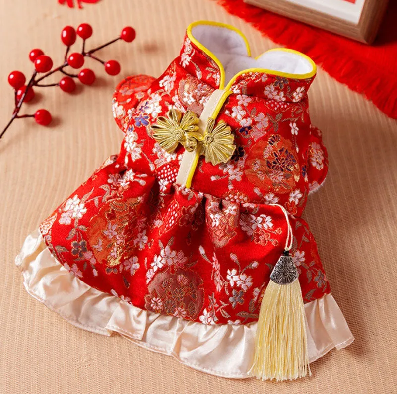 New Year clothes for small and medium-sized dogs