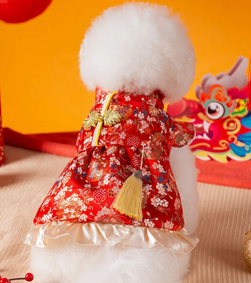 New Year clothes for small and medium-sized dogs