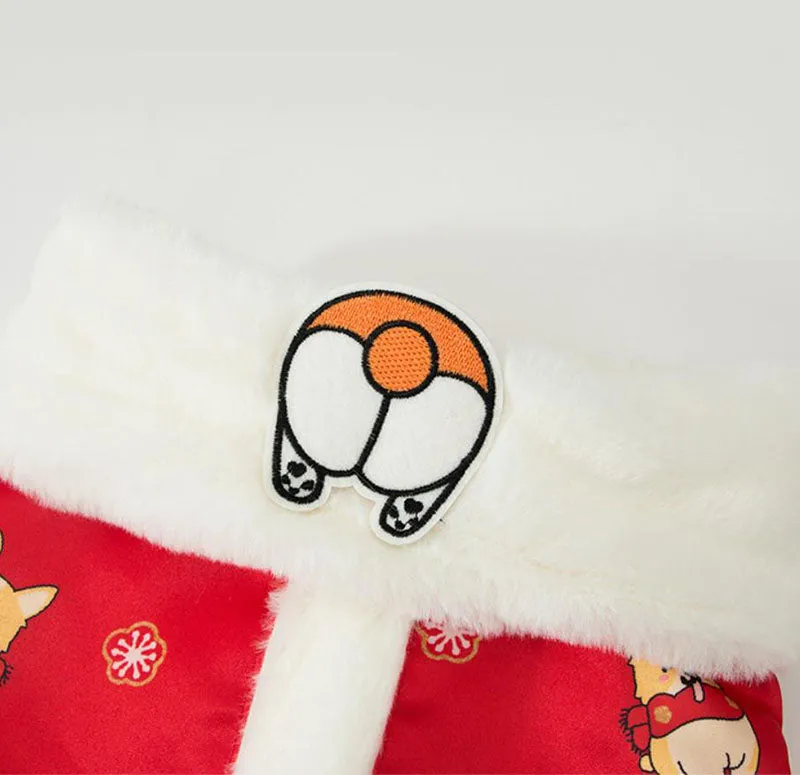 New Year's winter warm clothing for Corgi dogs in autumn and winter