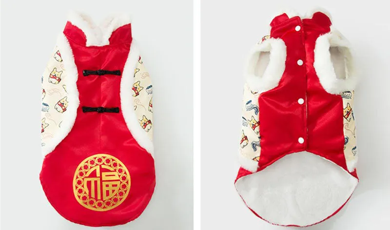 New Year's winter warm clothing for Corgi dogs in autumn and winter