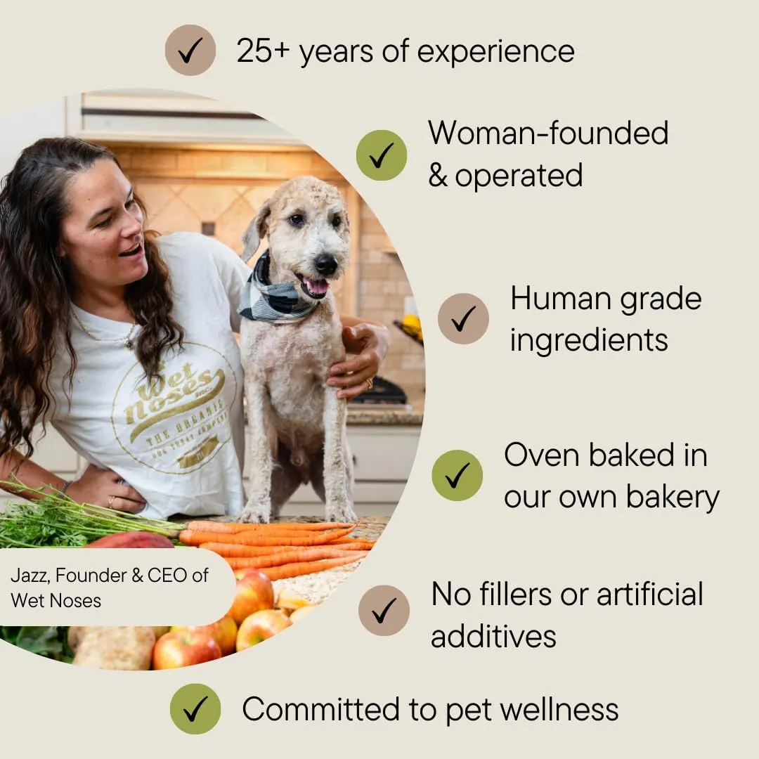 Organic Crunchy Dog Treats  for All Pet Sizes, Breeds  All-Natural Puppy Treat, Senior Dog Snack  100% Human-Grade  Delicious Chews for Dogs  Grain-Free Peanut Butter & Banana, 5 Lb