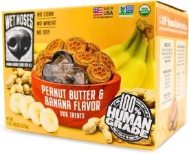 Organic Crunchy Dog Treats  for All Pet Sizes, Breeds  All-Natural Puppy Treat, Senior Dog Snack  100% Human-Grade  Delicious Chews for Dogs  Grain-Free Peanut Butter & Banana, 5 Lb