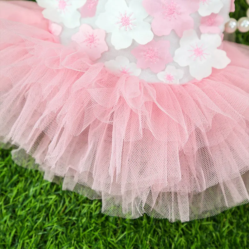 Peach Blossom Pet Veil Skirt