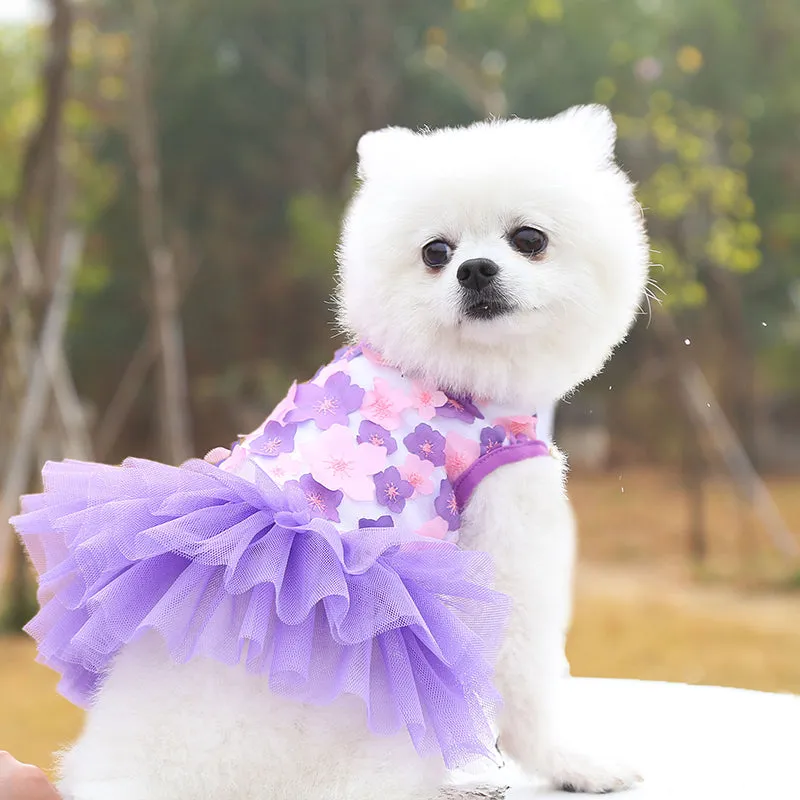 Peach Blossom Pet Veil Skirt
